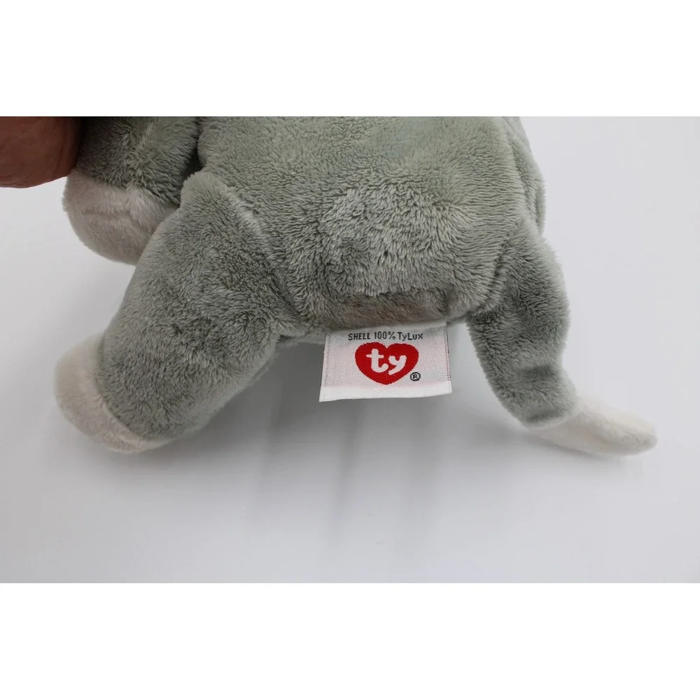Ty Pluffies Pursley Cat Grey White Soft Plush Stuffed Animal 2009